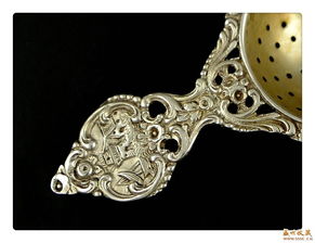 德国鎏金镂空玫瑰花浮雕纯银茶漏 品鉴、银标与市场行情